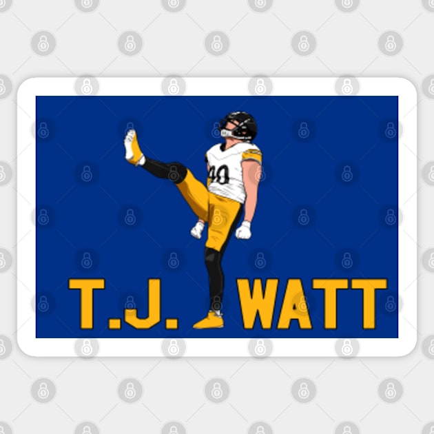 TJ WATT Sticker by origin illustrations